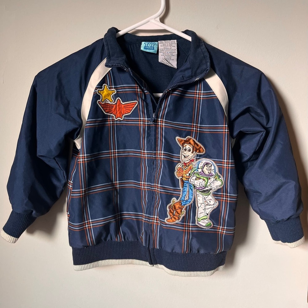 Disney Collectors Toy Story Woody Buzz Lightyear Boys 4T plaid jackets